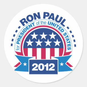Ron Paul für Präsidenten 2012 Runder Aufkleber