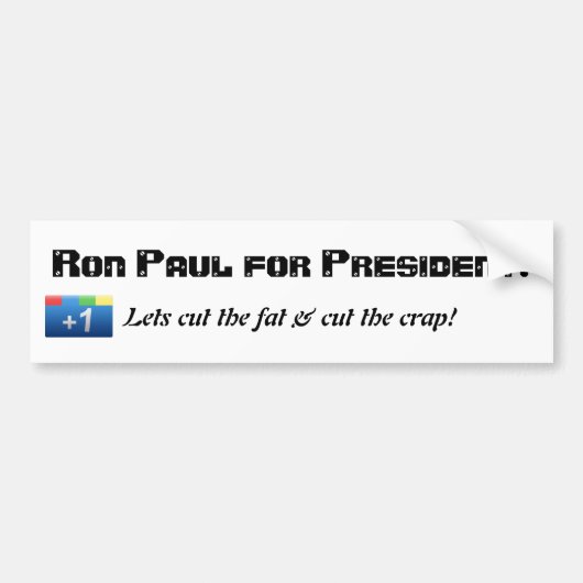 Ron Paul für Präsidenten Autoaufkleber (Vorne)