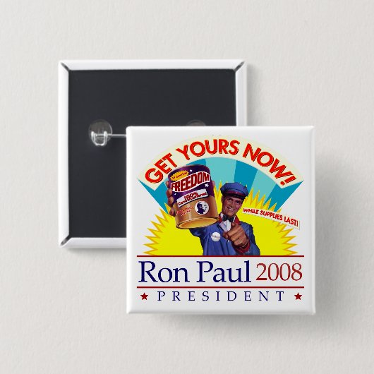 Ron Paul für Präsidenten Retro Button (Vorne & Hinten)