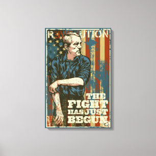 Ron Paul gerade angefangener Leinwand-Druck Leinwanddruck