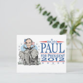 Ron Paul GOP Mascot 2012 Postkarte (Stehend Vorderseite)