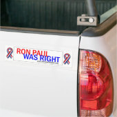 Ron Paul hatte Recht! Stoßaufkleber Autoaufkleber (Auf Lkw)
