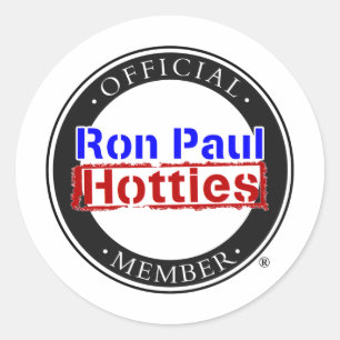 Ron Paul Hotties Gear Runder Aufkleber