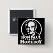 Ron Paul ist mein Homeboy Button (Vorne & Hinten)