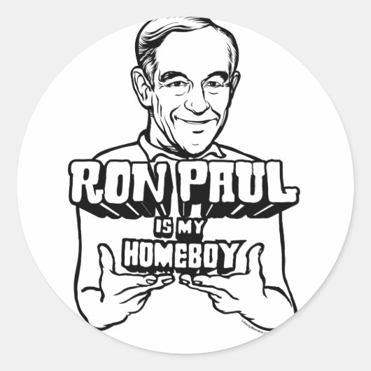 Ron Paul ist mein Homeboy Stickers (Vorderseite)