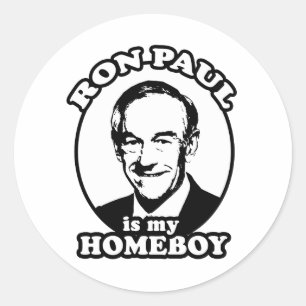 Ron Paul ist meine Heimfrau Runder Aufkleber