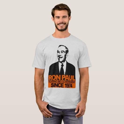 Ron Paul - kämpfende große Regierung T-Shirt (Vorne ganz)
