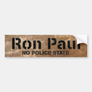 Ron Paul kein Polizei-Staats-Autoaufkleber Autoaufkleber
