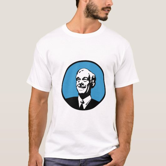 Ron Paul-Kreis-Blau T-Shirt (Vorderseite)