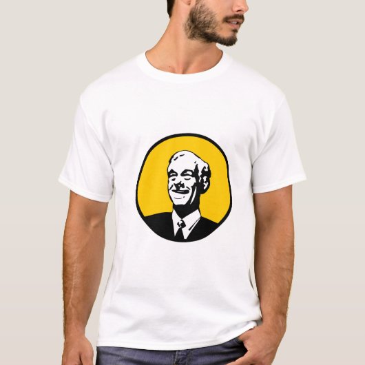 Ron Paul-Kreis-Gelb T-Shirt (Vorderseite)
