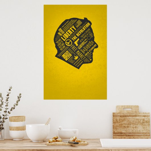 Ron Paul Libertarian Abstrakt Thread Poster (Küche)