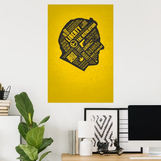 Ron Paul Libertarian Abstrakt Thread Poster (Heimbüro)