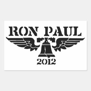 Ron Paul Liberty Black Rechteckiger Aufkleber