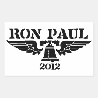 Ron Paul Liberty Black Rechteckiger Aufkleber
