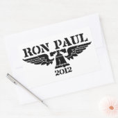 Ron Paul Liberty Black Rechteckiger Aufkleber (Umschlag)