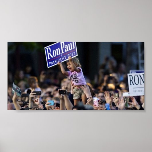 Ron Paul Little Girl Crowd Memorable Poster (Vorne)