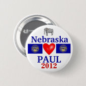 Ron Paul Nebraska 2012 Button (Vorne & Hinten)