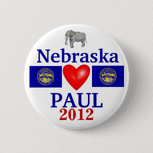 Ron Paul Nebraska 2012 Button