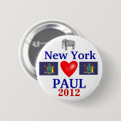 Ron Paul New York 2012 Button (Vorne & Hinten)