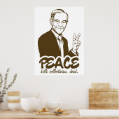 Ron Paul Peace Customizable Poster (Küche)