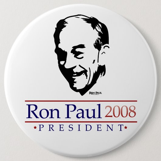 Ron Paul-Porträt-gigantischer Knopf Button (Vorderseite)