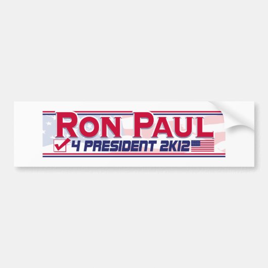 Ron Paul-Präsident 2012 Autoaufkleber (Vorne)