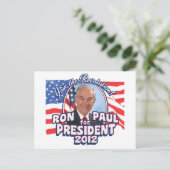 Ron Paul-Präsident 2012 Postkarte (Stehend Vorderseite)