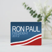 Ron Paul President 2012 Postkarte (Stehend Vorderseite)