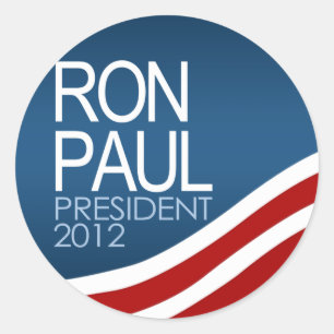 Ron Paul President 2012 Runder Aufkleber