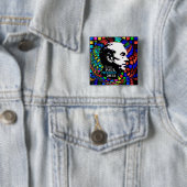 Ron Paul psychedelisches quadratisches Button 2012 (Beispiel)