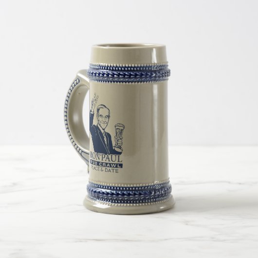 Ron Paul Pub-Schleichen-Tasse Bierglas (Vorderseite Links)