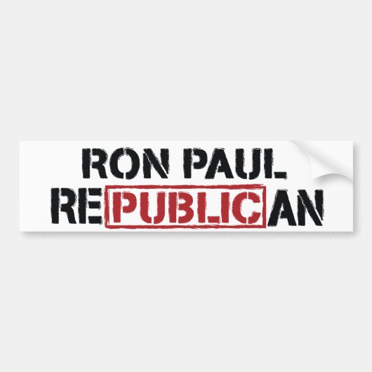 Ron Paul Republikaner-Autoaufkleber Autoaufkleber (Vorne)