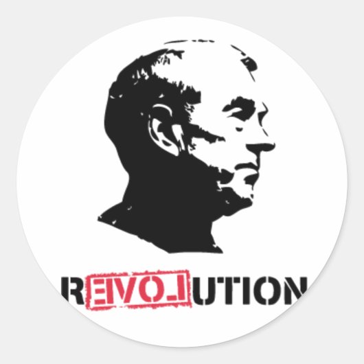 Ron Paul Revolution Aufkleber (Vorderseite)