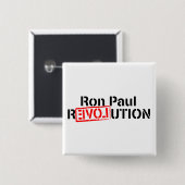 Ron Paul-Revolution fährt fort Button (Vorne & Hinten)