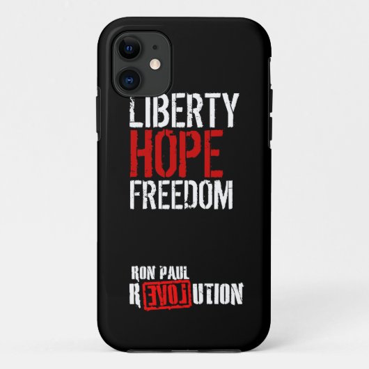 Ron Paul-Revolution - Freiheit, Hoffnung, Freiheit Case-Mate iPhone Hülle (Rückseite)
