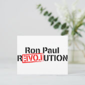 Ron Paul Revolution geht weiter Postkarte (Stehend Vorderseite)