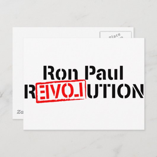 Ron Paul Revolution geht weiter Postkarte (Vorne/Hinten)