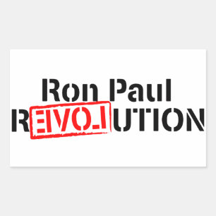 Ron Paul Revolution geht weiter Rechteckiger Aufkleber