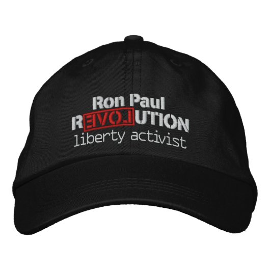 Ron Paul Revolution Hat Bestickte Kappe (Vorderseite)