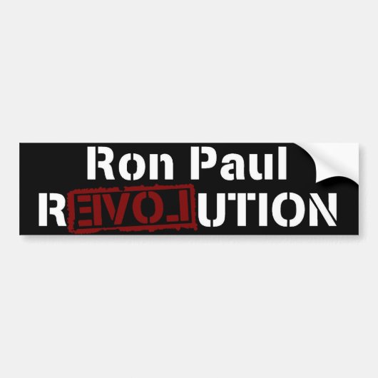 Ron Paul Revolution Liebe 2012 Autoaufkleber (Vorne)