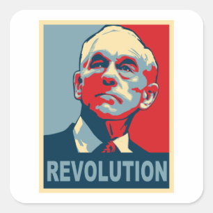 Ron Paul Revolution Quadratischer Aufkleber