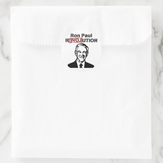 Ron Paul Revolution Round Sticker (Tasche)