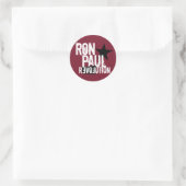 Ron Paul Revolution Runder Aufkleber (Tasche)