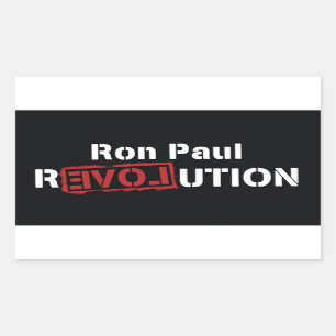 Ron Paul Revolution Sticker Grosser Platz -4 Stück