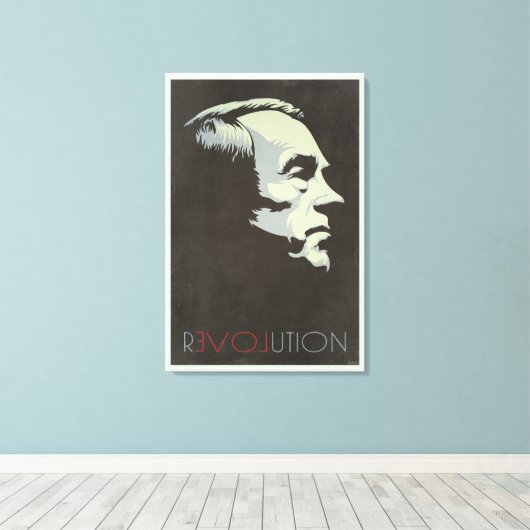 Ron Paul Revolution Vintage Leinwand (Insitu (Holzboden))