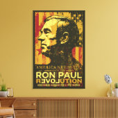 Ron Paul Revolution wrapped Canvas Leinwanddruck (Insitu (Wohnzimmer))