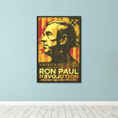 Ron Paul Revolution wrapped Canvas Leinwanddruck (Insitu (Holzboden))