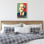 Ron Paul Revolution wrapped Canvas Leinwanddruck (Insitu (Schlafzimmer))