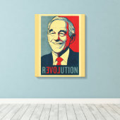 Ron Paul Revolution wrapped Canvas Leinwanddruck (Insitu (Holzboden))