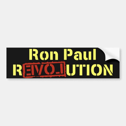 Ron Paul Revolutions-Autoaufkleber Autoaufkleber (Vorne)
